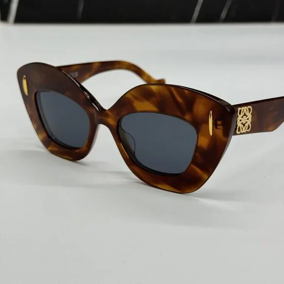 NEW LOEWE LW40127I 53V WOMEN SUNGLASSES HAVANA SQUARE LOEWE EYEWEAR